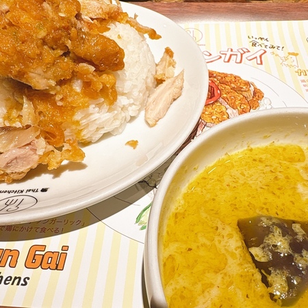 タイキッチンカオマンガイ グリーンカレー＋揚げ鶏