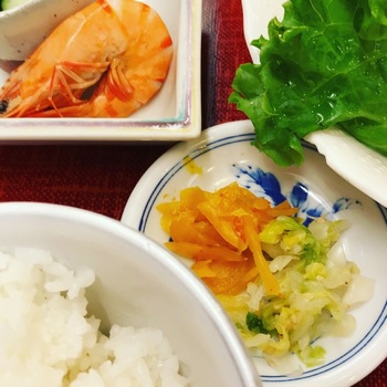 えび三郎ご飯と漬物
