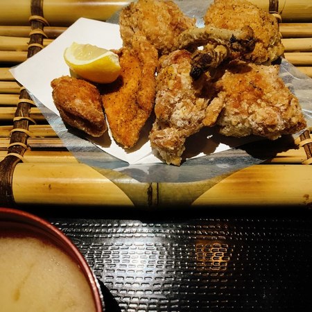 京の町三種の変わり種唐揚げお定食１